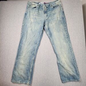Urban Pipeline Loose Straight Jeans Mens 36x34 Blue Good Light Wash Denim